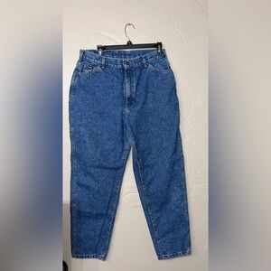 Vintage Lee Relaxed Fit Tapered Jeans 16P High Waist Mom Jeans Made in USA